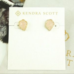 Kendra Scott Tessa earrings rose quartz gold